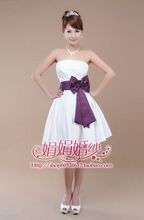 精品婚纱长礼服 伴娘服 演出服 小礼服 新娘婚纱礼服米白色A114