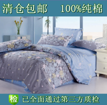2012夏天新品 全棉斜纹印花四件套 床上用品四件套棉 多尺寸纯棉