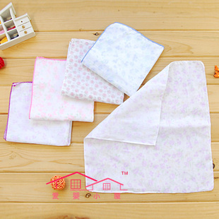 Baby-friendly cottage 34*34cm cartoon three layers of cotton gauze handkerchief WS009