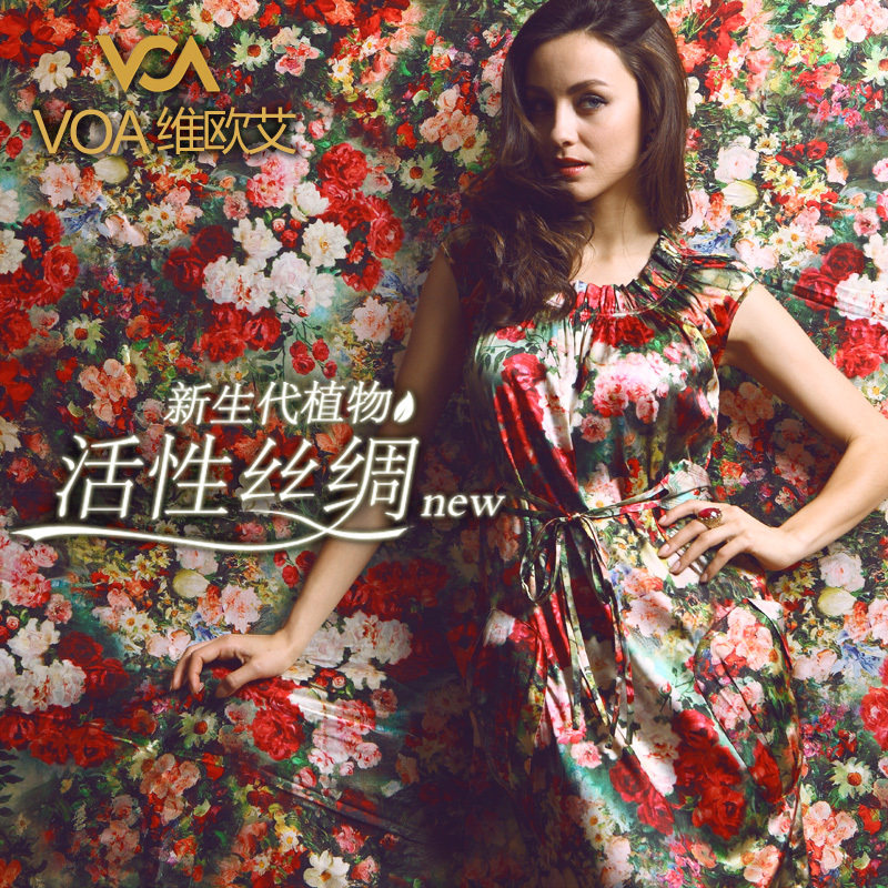 VOA维欧艾 新生代丝绸 真丝连衣裙大牌 2012春夏新款 高级女装_价格：980元