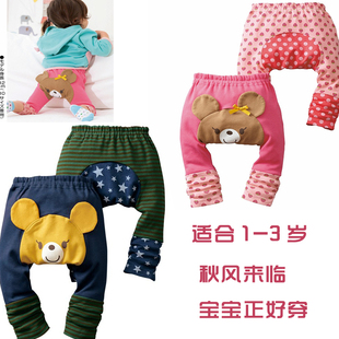  12春秋款婴儿大PP裤 纯棉卡通造型立体宝宝长裤大屁屁裤儿童长裤