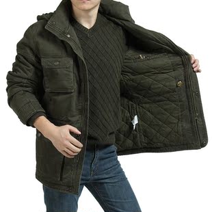  冬装外套afs JEEP棉衣 欧风美中长款战地吉普专柜正品棉服男