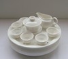 潮州陶瓷功夫茶具茶盘茶壶，盖碗整套骨玉瓷茶具纯白色茶具套装