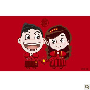  商城正品 波波仔 BOBO仔 方形祝福卡 中式 抽奖卡 金喜派旗舰店