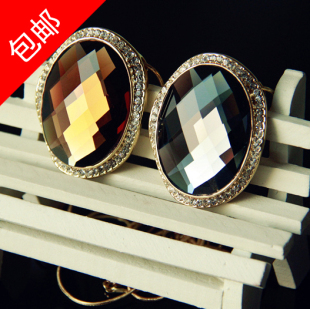  复古气质水晶宝石水钻毛衣链子 时尚长款项链 镀金配饰品女★包邮