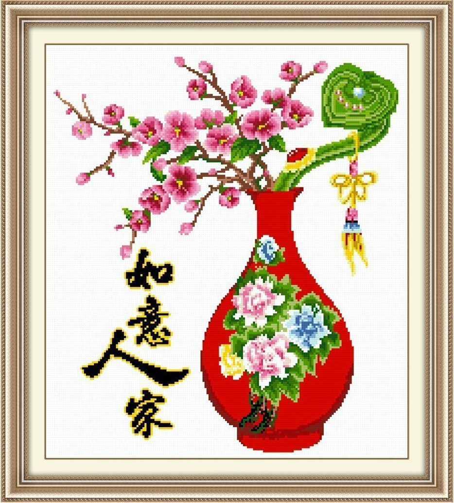 Classic hot Wishful people Peony vase Embroidery Cross-stitch finished Washed cotton Special Offerin the Home Fabric , Stitch & Tools Accessories , Cross-stitch finished category - from Buy2taobao.com to provide professional Taobao agent buy service