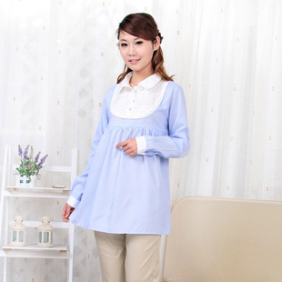 Add your son spring summer maternity dresses Princess led strips  women shirts long sleeves shirt in pregnant women 118