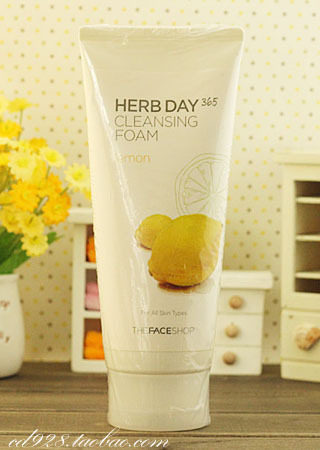 正品 菲诗小铺the face shop柠檬洗面奶170ML 美白控油 深层清洁