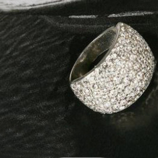  M40194 回家的诱惑林品如 李孝利同款 小银钻镶满钻戒指 15g