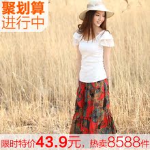 T恤女短袖/2012新夏装纯色韩版女装白色圆领蕾丝袖边<span class=H>原单</span>/修身T恤