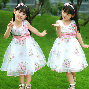儿童<em>裙子</em>,女童<em>棉</em>布裙 <em>女孩</em>连衣裙 中童连衣裙 小