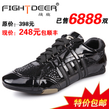 战鹿清仓男式鞋英伦时尚潮流男鞋商务皮鞋日常休闲鞋鞋子 男潮鞋