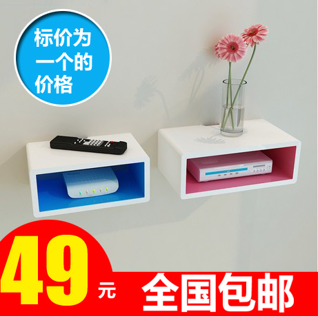 包邮 电视机顶盒架 挂架隔板墙上置物架搁架墙壁架DVD架创意格子|ruв категории жилой мебели, рама тип, полка/стойка - от Buy2taobao.com для оказания профессиональной услуги покупки агента Taobao
