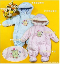 婴儿连体衣秋冬宝宝衣服连体衣冬加厚/新生儿羽绒连体衣爬服