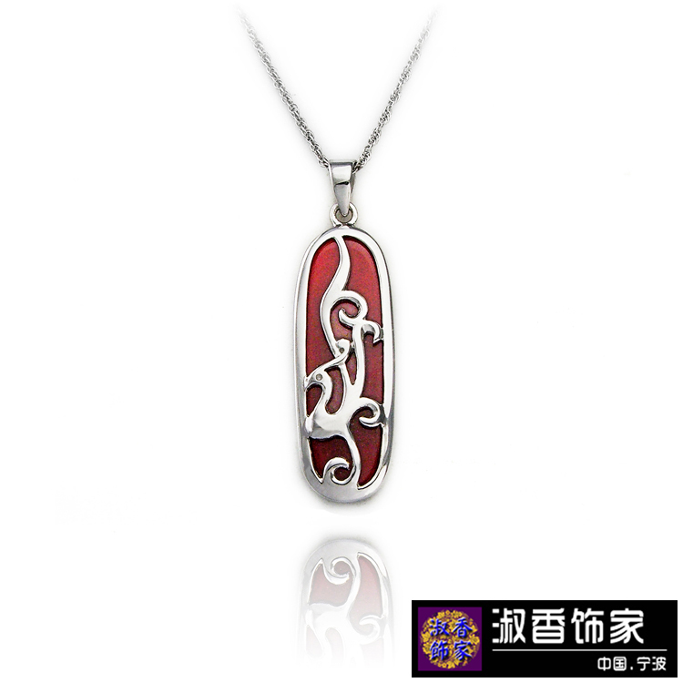 中国风 纯天然红玛瑙吊坠项链925纯银短款项链正品女送女友礼品 中国风 纯天然红玛瑙吊坠项链925纯银短款项链正品女送女友礼品