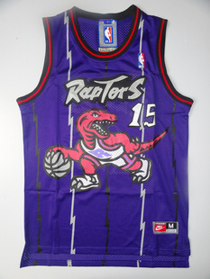 NBA猛龙队球衣15号 文斯卡特球衣 球员版紫色
