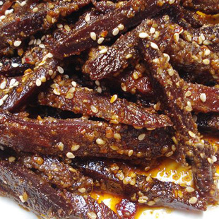  纯手工现做四川特产麻辣牛肉干零食小吃，私房菜80后食品