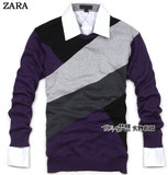 我的a梦想 ZRAR 经典男装圆领羊毛衫/毛衣二色入6746