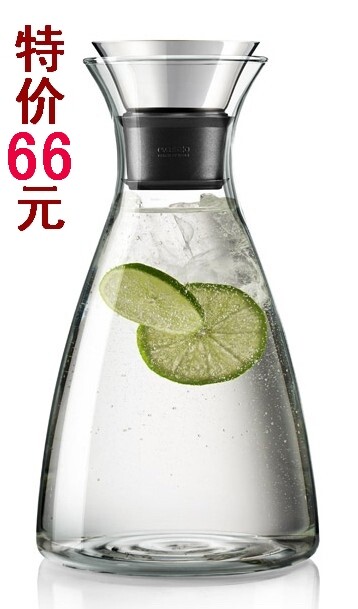 丹麦Eva solo玻璃冷水壶 冷水瓶 果汁壶 醒酒器（防侧漏）送瓶套