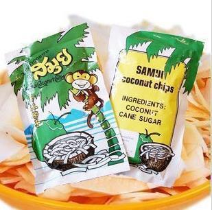  泰国进口 苏梅香酥椰子片 40g 绿猴子椰子片/苏梅椰子片