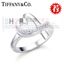 Xinyu unilateral de piedra anillo Tiffany plata de ley 925 cajas de la joyería de regalo