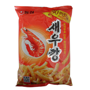  韩国进口零食 韩国膨化食品 农心虾条鲜味虾条90克 好吃