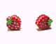 韩版可爱夹心草莓耳丁耳钉
