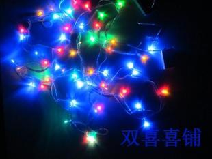  圣诞节装饰品 圣诞树LED彩灯闪灯串灯 夜景灯节日装饰灯带尾插