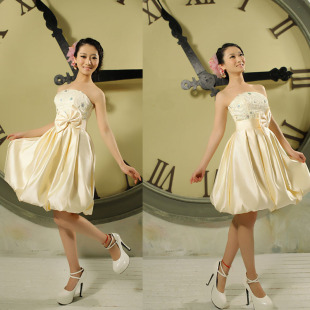 2012 new style bridesmaid clothing dress lovely dress little dress Korean Delta short bridesmaid dress evening dress
