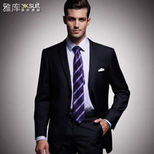  yksuit雅库 男士羊毛混纺商务休闲时尚套装 都市简约西服西装1375