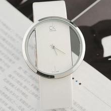 Calvin Klein relojes de moda de Corea del Sur especiales de la personalidad femenina transparente cinturón de CK relojes de señora relojes de mesa blanco