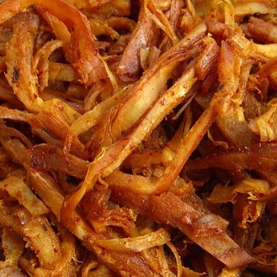 熟食黄油孜然酱烤鱿鱼条。。。