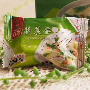  蔬菜蛋花汤立兴速食汤 菠菜蛋汤 美味即食芙蓉汤 早餐方便8g冲泡