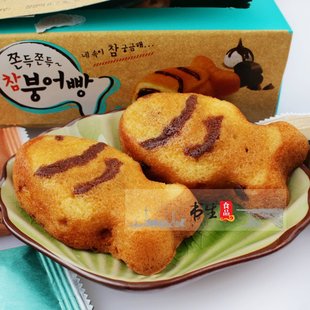  [书生海味店]韩国好丽友打糕鱼174g(240)儿童最爱 红豆糯米蛋糕