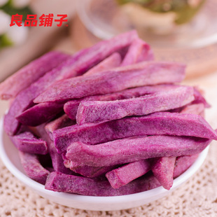 良品铺子酥脆可口紫薯干 精选福建原产紫薯条 休闲美食小吃75g*5