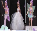 美泰正版芭比娃娃*最美白肌人鱼公主*美人鱼*花仙子*送婚纱裙