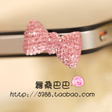 The new cellphone dust plug iphone4s Pendant Apple Headsets ipad2 dust plug diamond accessories