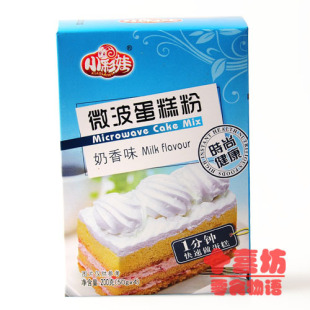  小彩娃微波蛋糕粉 奶香味 微波炉1分钟快速做蛋糕 200（237）g