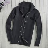 2010秋冬潮流款 ARMANI双排纽扣拉链 粗织工艺毛衣