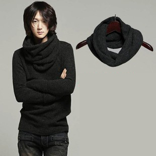 【yaofengqin5200】包邮秋冬<em>毛衣黑色</em> 潮男宽