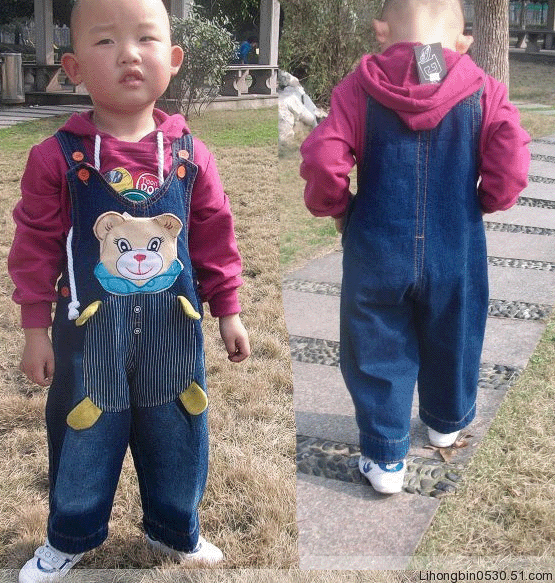 特价 2010 新款 儿童背带裤宝宝牛仔背带裤男童女童背带裤 春