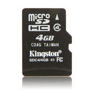 行货金士顿4G TF卡microSD卡内存卡4GB存储卡class4