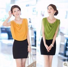 蘑菇街推荐女装艾莱依维莎曼2012代购夏装韩版连衣裙衣服批发厂家