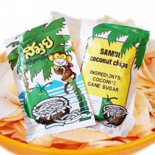  五元包邮 泰国 SAMUI苏梅 香酥椰子片 真正烤出来的椰子干 40克
