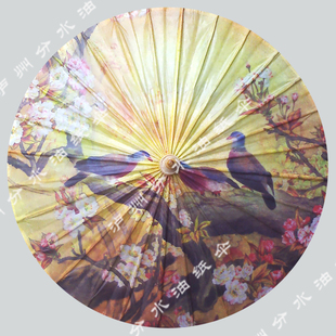 泸州分水油纸伞舞蹈拍照道具传统装饰伞彩绘丽日芳菲图订做