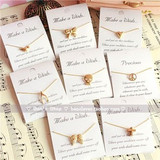 【Star】欧美复古米莎巴顿make a wish许愿金色锁骨链项链-新款到