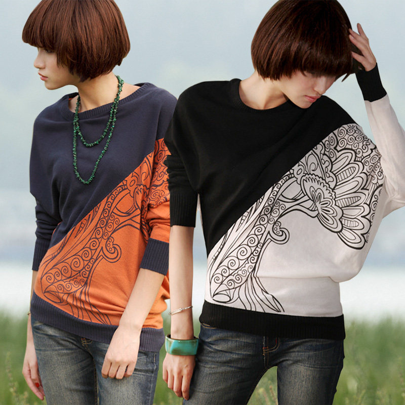 Print sweater