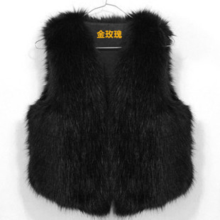 【金玫瑰】正品 <em>真狐狸毛马甲</em> 皮草<em>马甲</em> <em>短款</em> 女