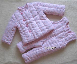 纯手工制作宝宝棉花棉衣 纯棉布<em>儿童</em>棉袄棉裤