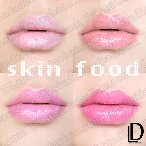 skin food唇膏/口红 虾粉色 桃红色 粉红色 裸色 命运交响曲杨幂